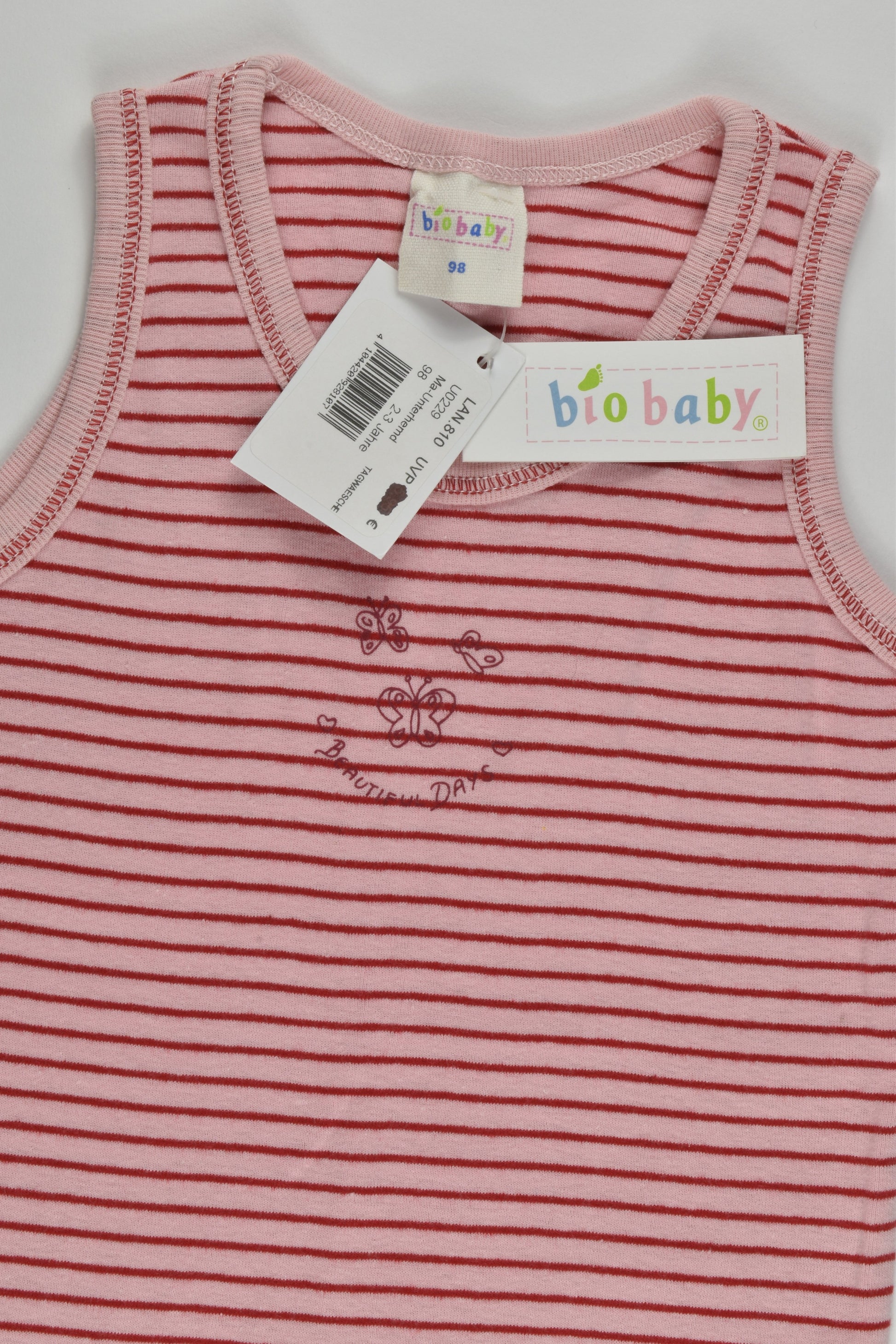 NEW Bio Baby (Germany) Size 2-3 (98 cm) 'Beautiful Days' Tank Top