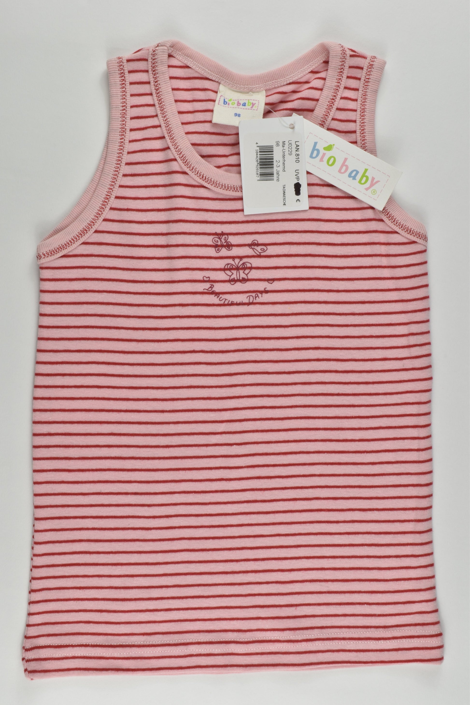 NEW Bio Baby (Germany) Size 2-3 (98 cm) 'Beautiful Days' Tank Top