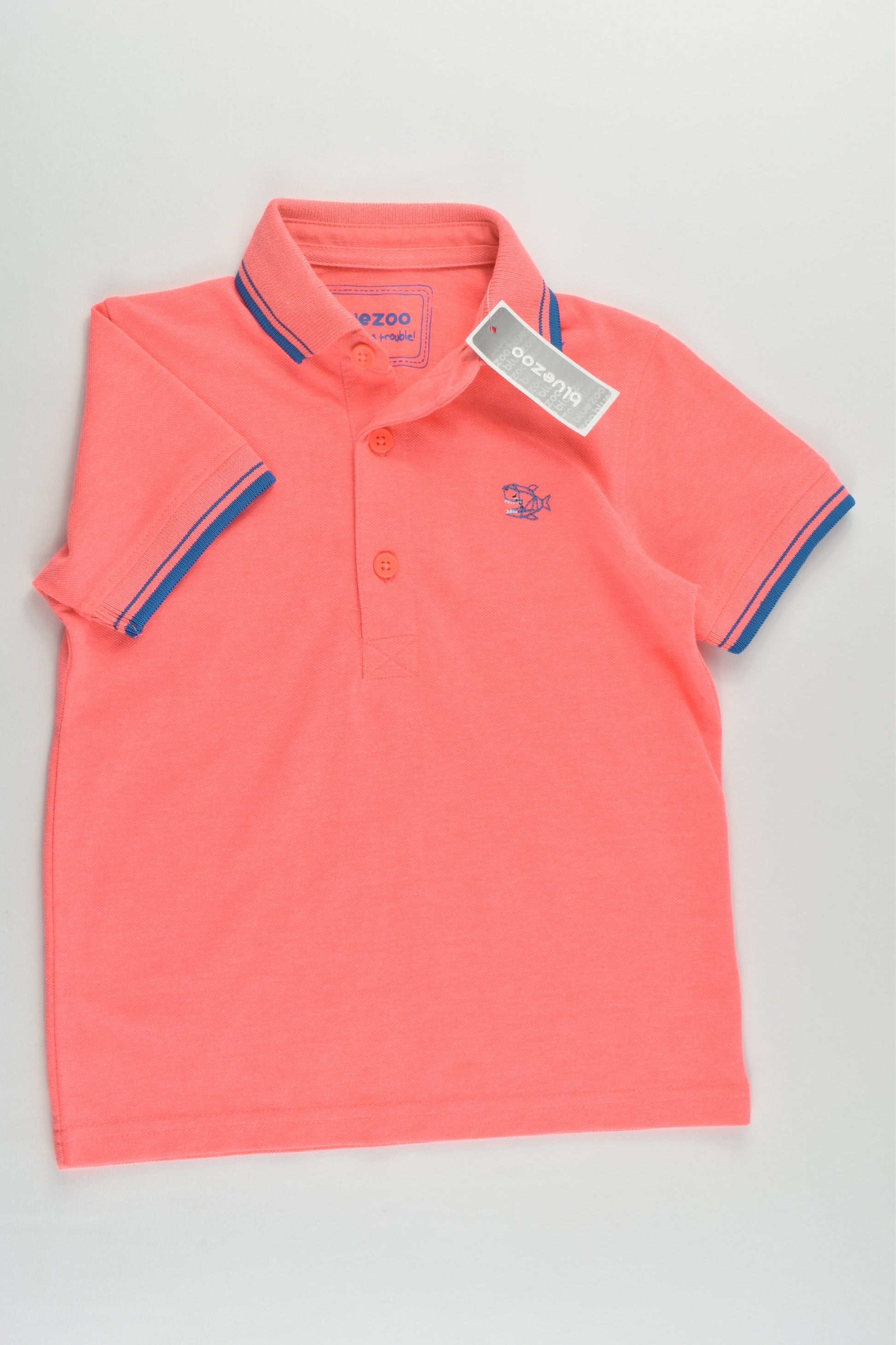 NEW Bluezoo by Debenhams Size 3-4 (104 cm) Piranha Fluoro Polo Shirt