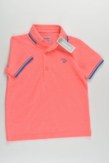 NEW Bluezoo by Debenhams Size 3-4 (104 cm) Piranha Fluoro Polo Shirt