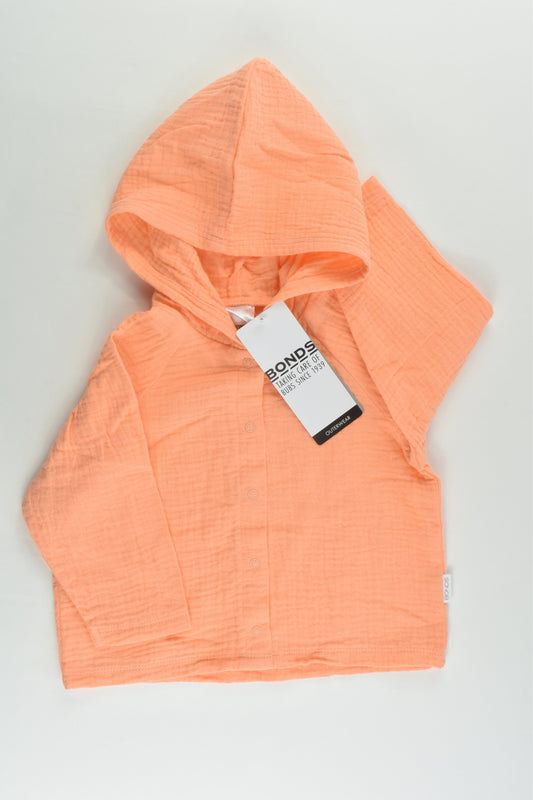 NEW Bonds Size 0 (6-12 months) Muslin Hooded Jumper