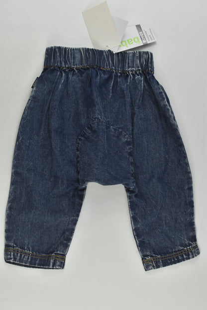 NEW Bonds Size 00 Lightweight Baggy Denim Pants