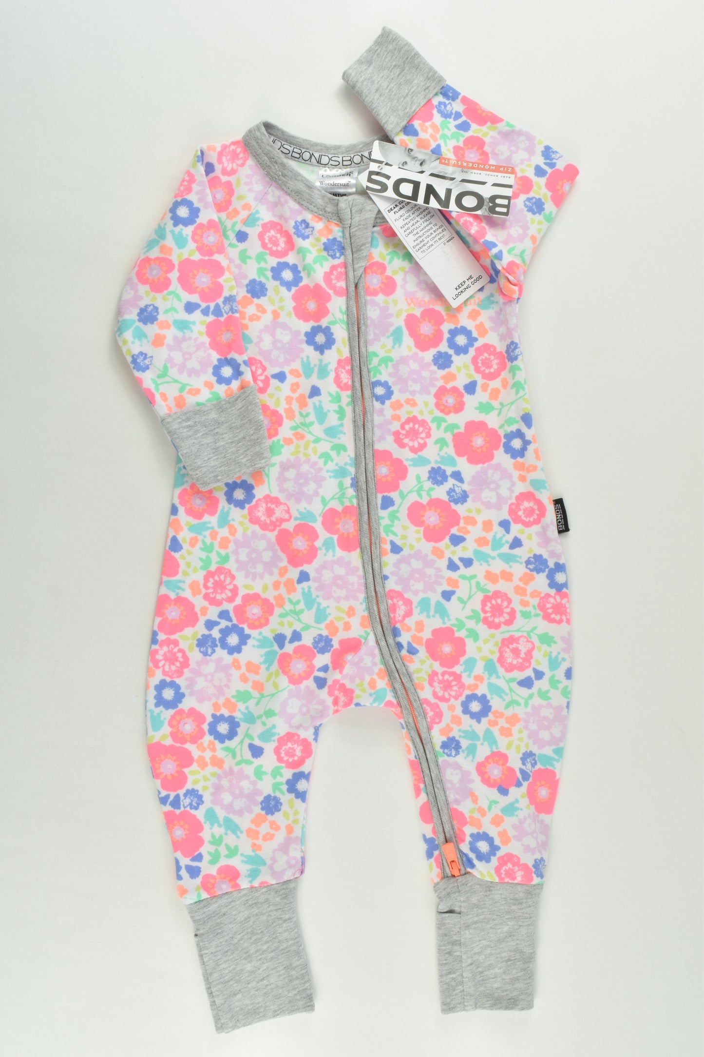 NEW Bonds Size 000 (0-3 months) Floral Wondersuit