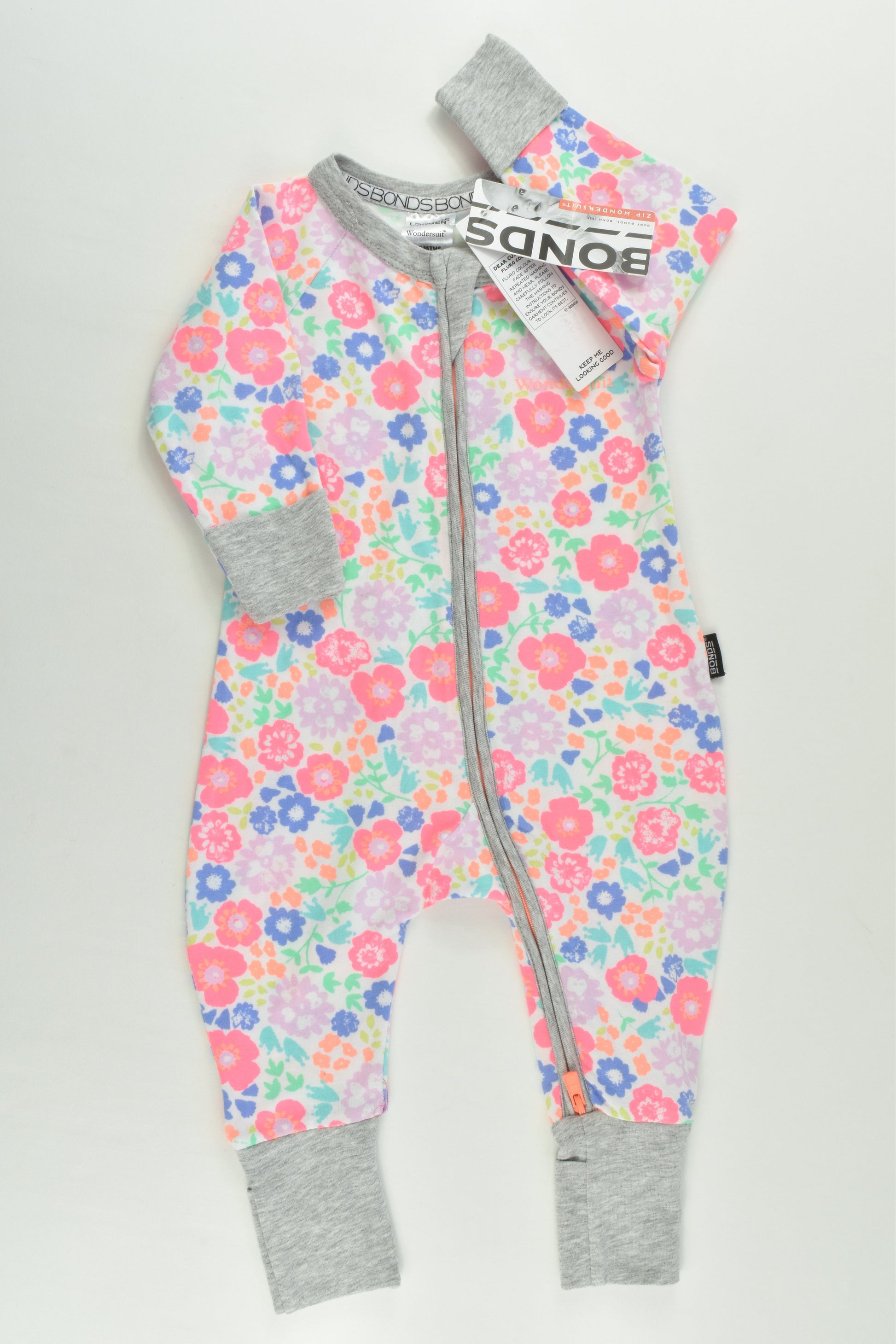 NEW Bonds Size 000 (0-3 months) Floral Wondersuit