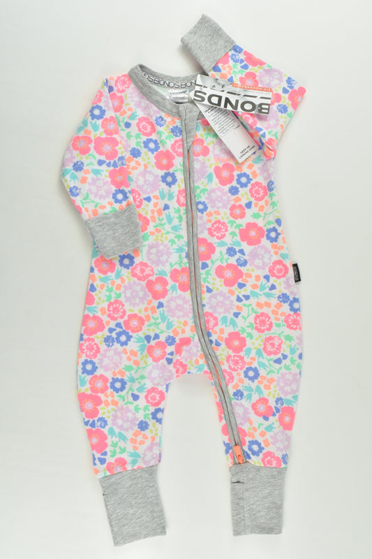 NEW Bonds Size 000 (0-3 months) Floral Wondersuit