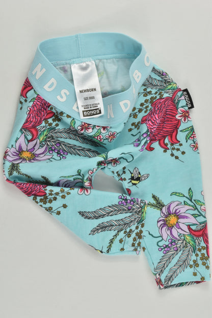 NEW Bonds Size 0000 (Newborn) Flowers and Bees Leggings