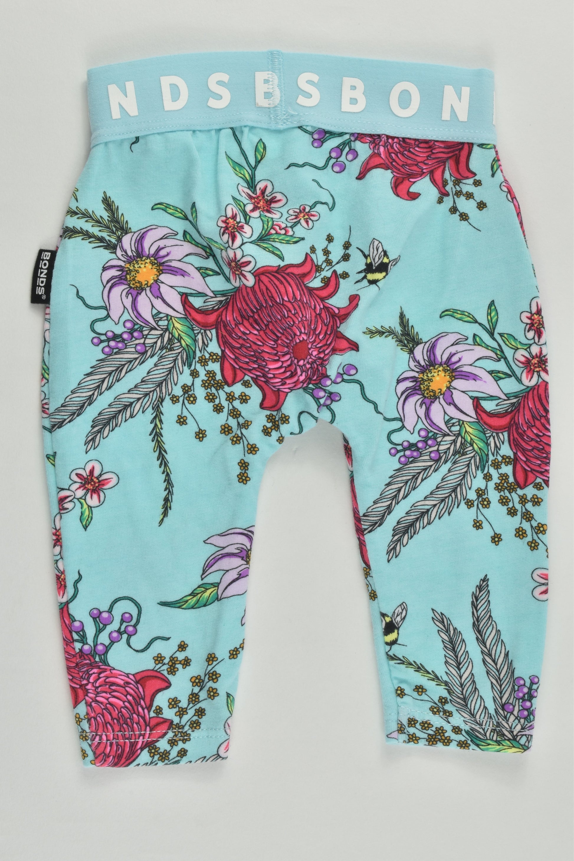 NEW Bonds Size 0000 (Newborn) Flowers and Bees Leggings