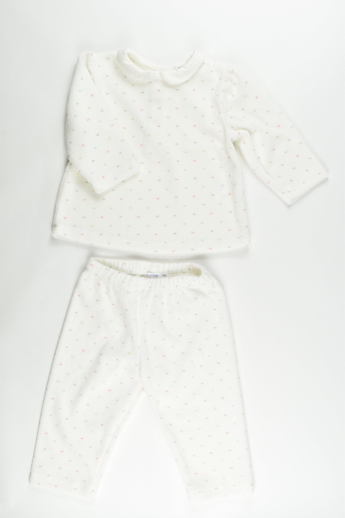 NEW Bout'chou France Size 12 months (0) Velour set