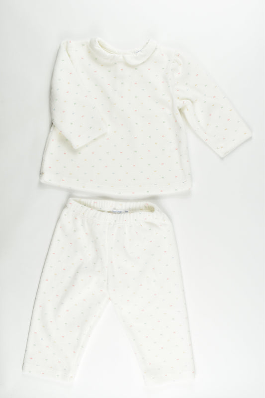 NEW Bout'chou France Size 12 months (0) Velour set