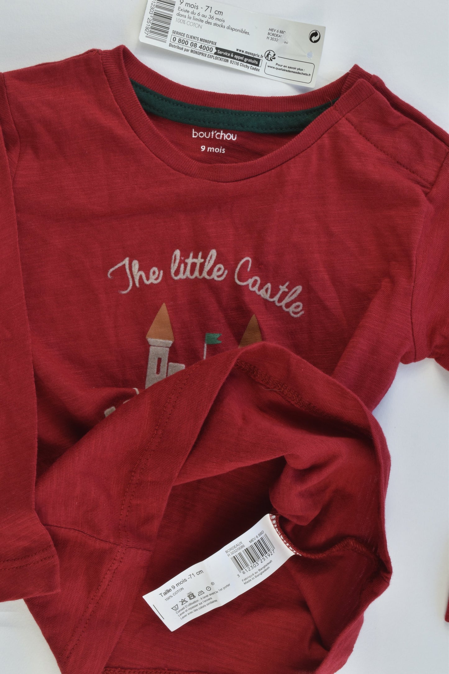 NEW Bout'Chou Size 0 (9 months, 71 cm) 'The Little Castle Of Royal Baby' Top