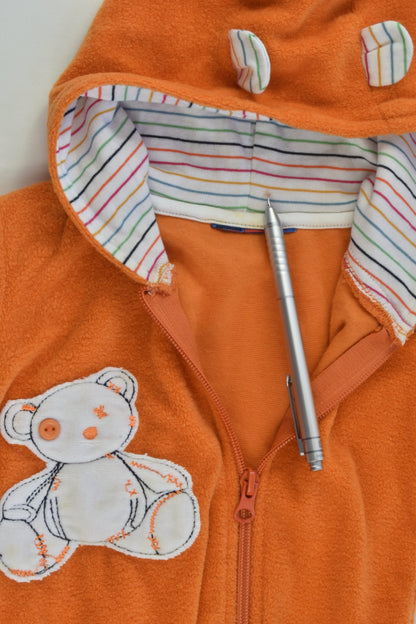 NEW Brand Unknown Size 000 Teddy Bear Fleece Pramsuit
