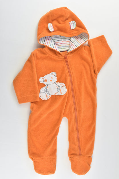 NEW Brand Unknown Size 000 Teddy Bear Fleece Pramsuit