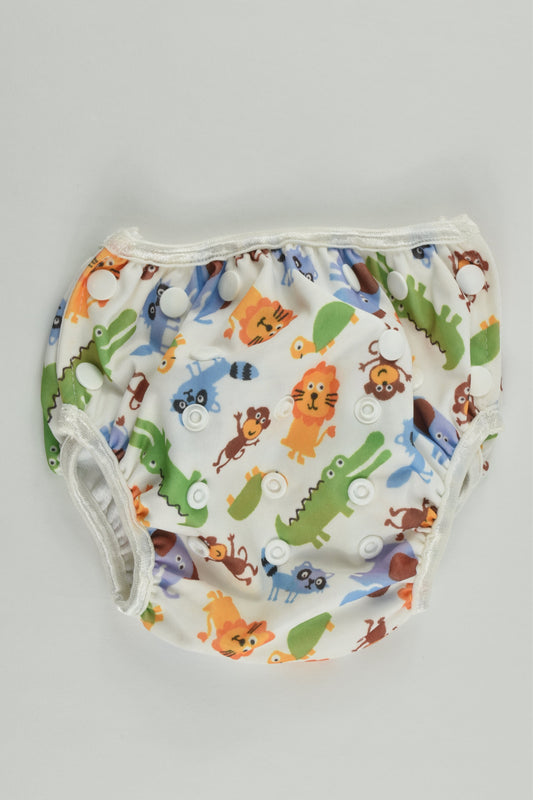 NEW Brand Unknown Size approx 0-2 Animals Reusable Swim Nappy