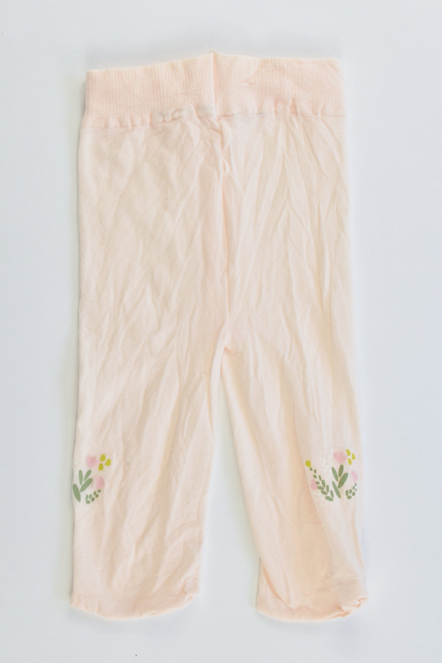 NEW Brand Unknown Size approx 00 Flowers Footed Tights