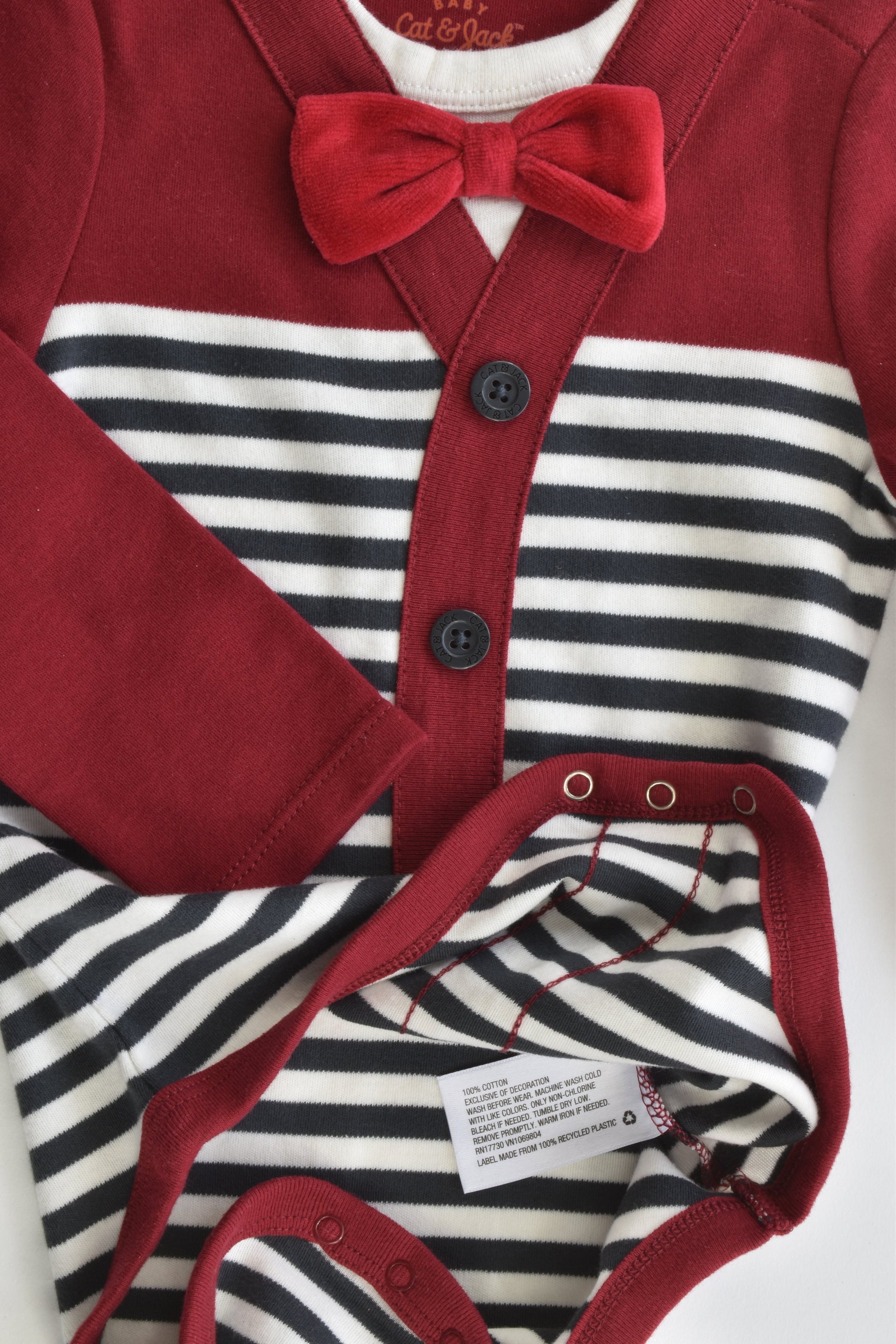 NEW Cat & Jack Size 18 months (1-2) Bodysuit with Bow