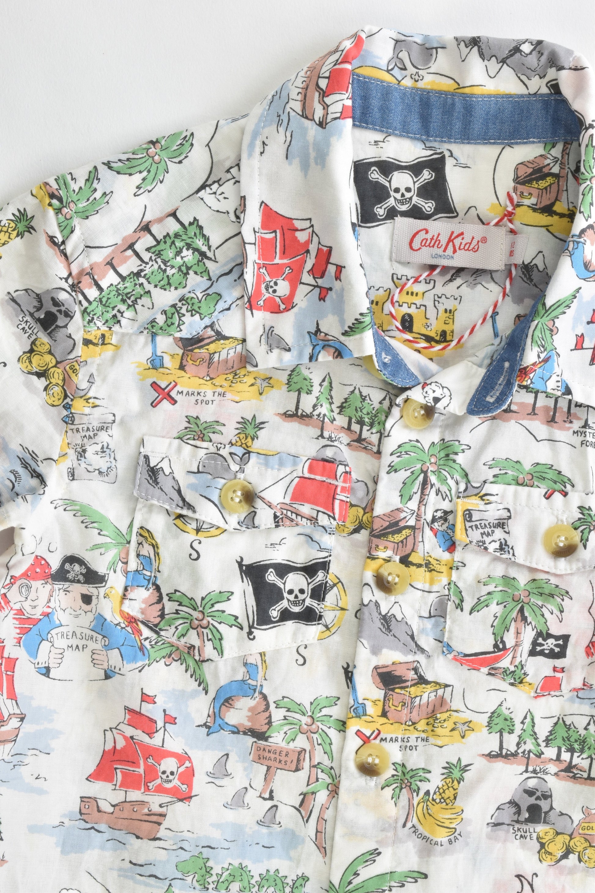NEW Cath Kids London Size 1-2 Years Pirate Collared Shirt
