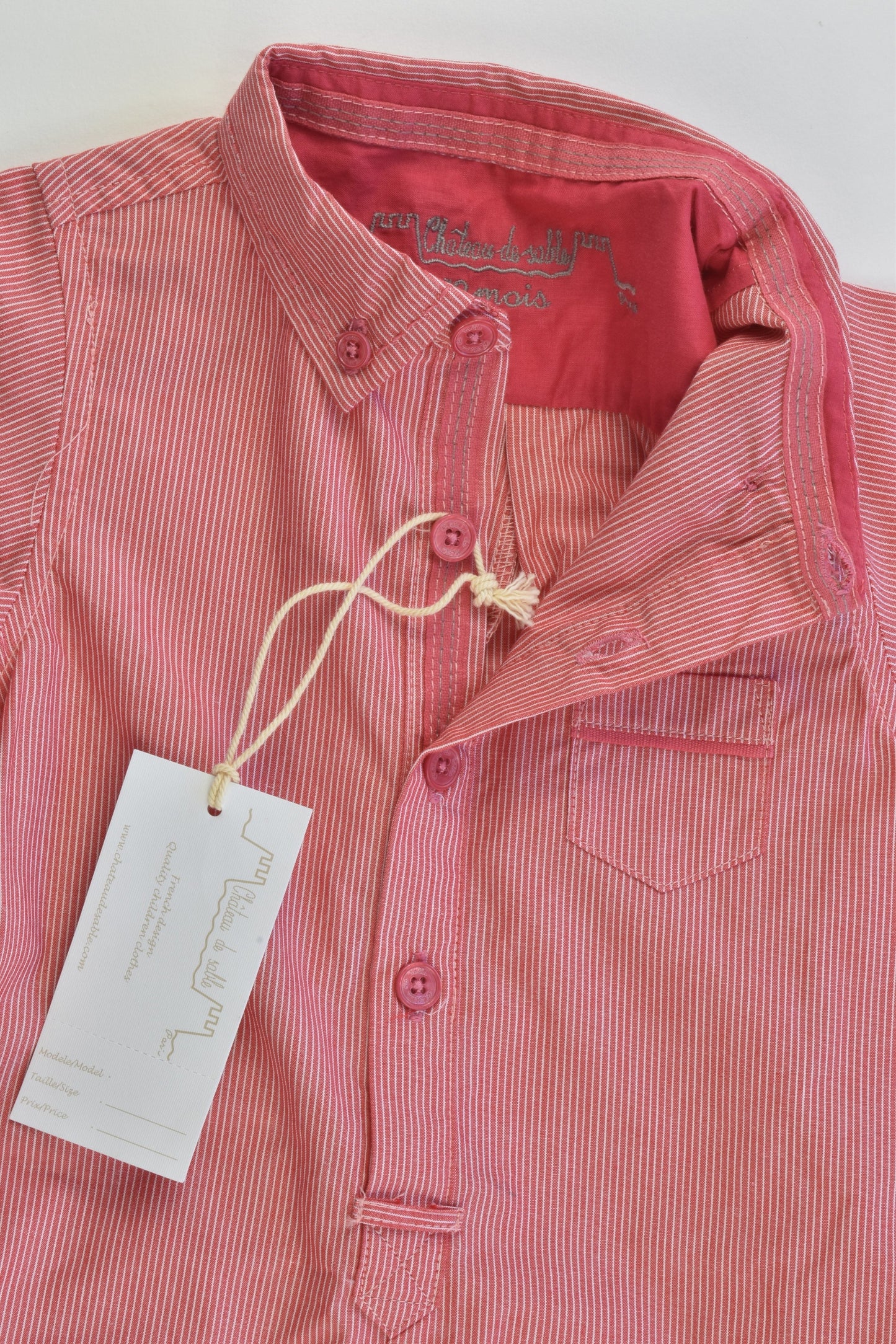 NEW Château de Sable (France) Size 0-1 (12 months) Collared Short Rompersuit