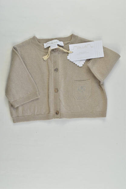 NEW Château de Sable (France) Size 0 (12 months) Linen/Cotton Cardigan
