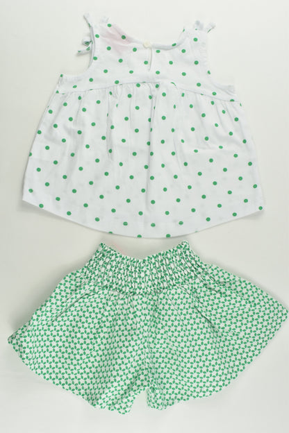 NEW Cinnamon Girl Size 00 Greed Spots Top and Shots
