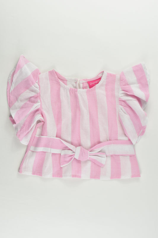 NEW Cinnamon Girl Size 00 Pink Stripes Top