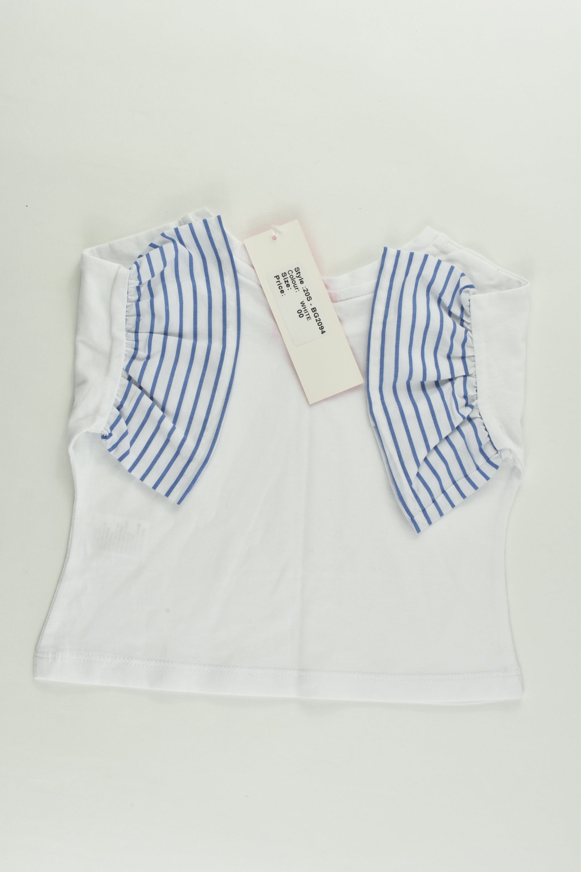 NEW Cinnamon Girl Size 00 Striped Sleeves T-shirt