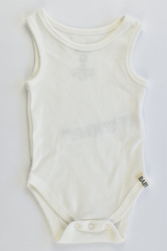 NEW Cotton On Baby Size 000 (0-3 months) Ribbed Sleeveless Bodysuit