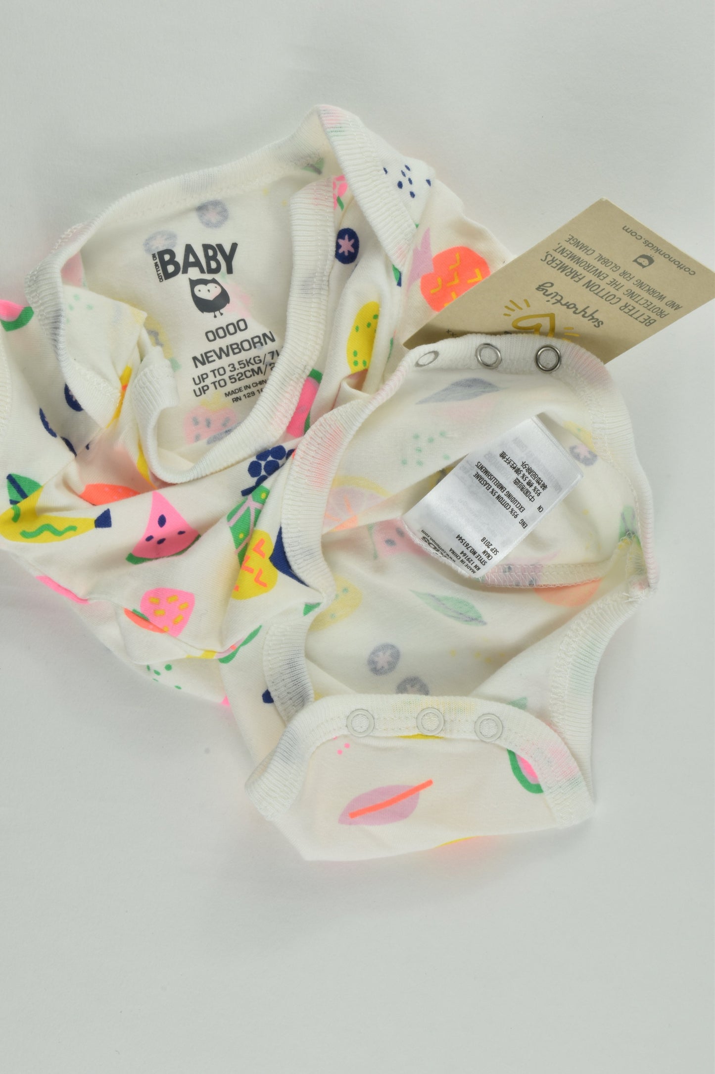 NEW Cotton On Baby Size 0000 (Newborn) Fruit Bodysuit