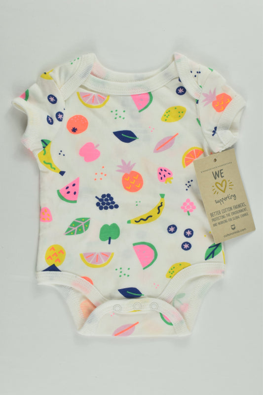 NEW Cotton On Baby Size 0000 (Newborn) Fruit Bodysuit
