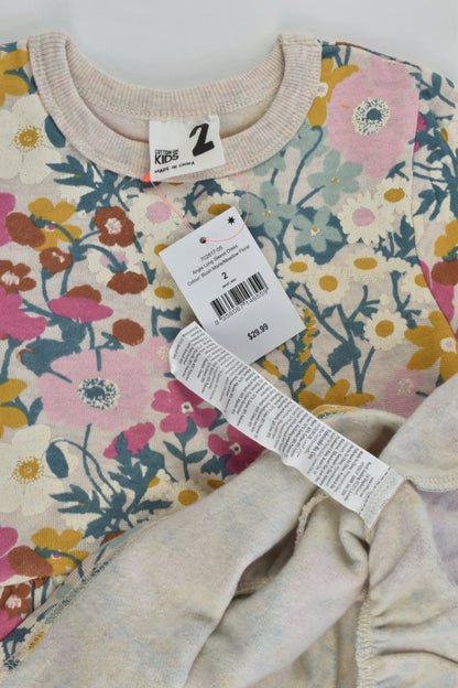 NEW Cotton On Kids Size 2 Floral Sweater Dress