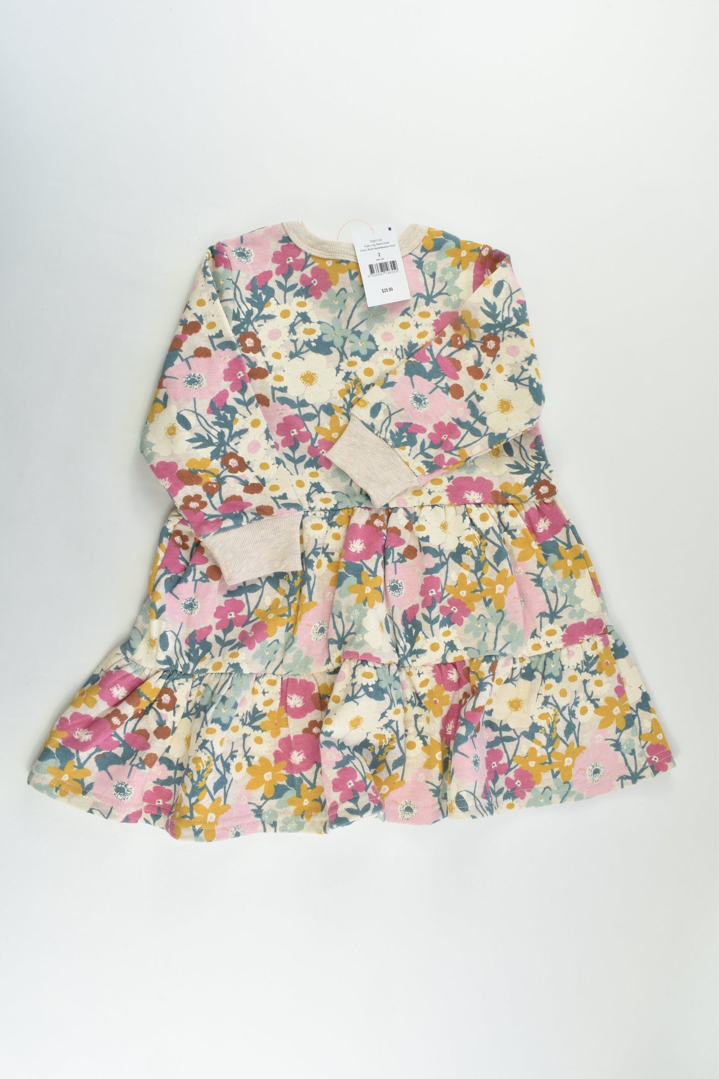 NEW Cotton On Kids Size 2 Floral Sweater Dress