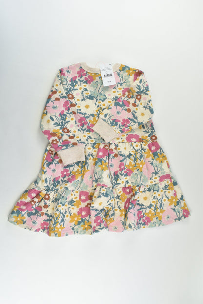 NEW Cotton On Kids Size 2 Floral Sweater Dress