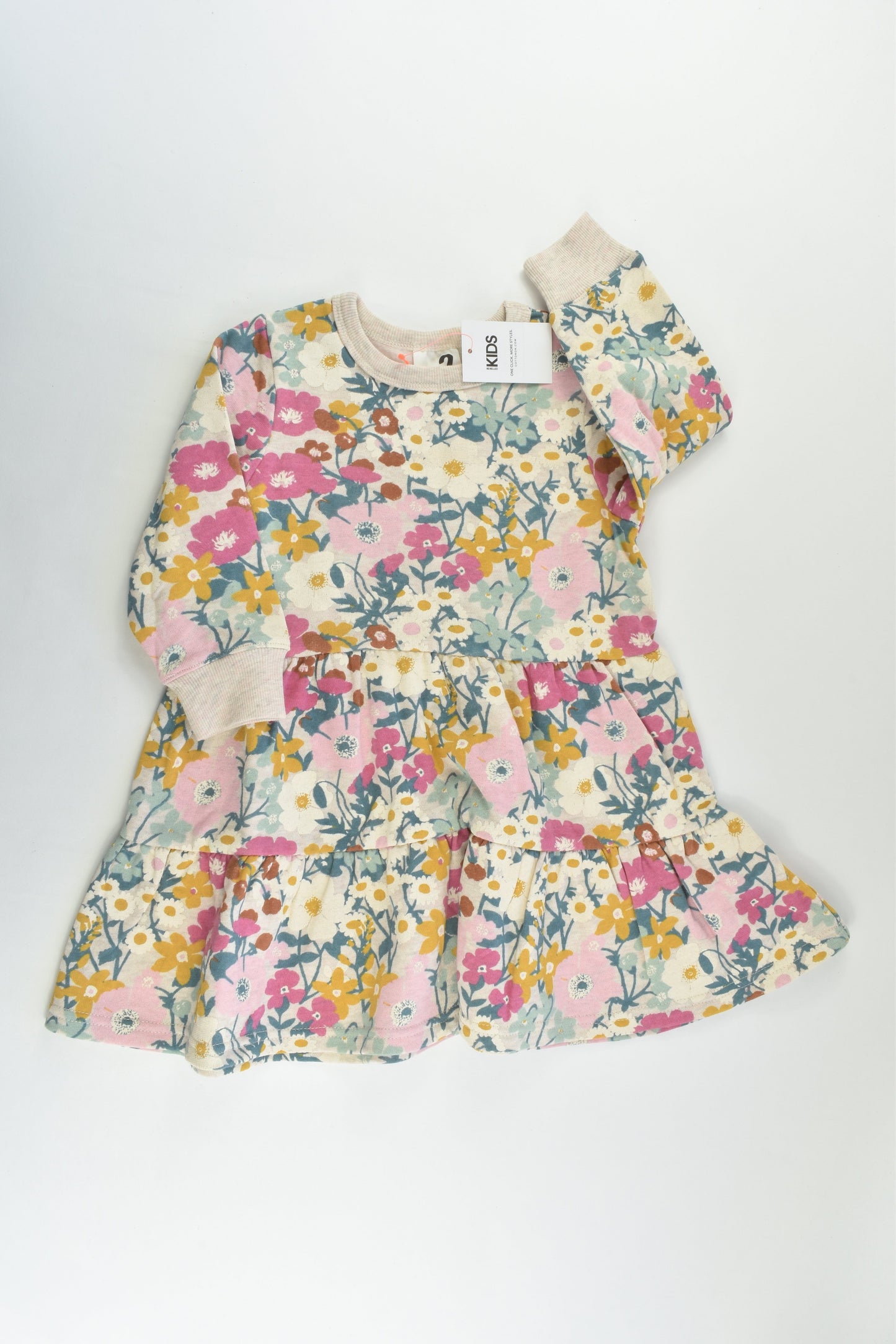 NEW Cotton On Kids Size 2 Floral Sweater Dress