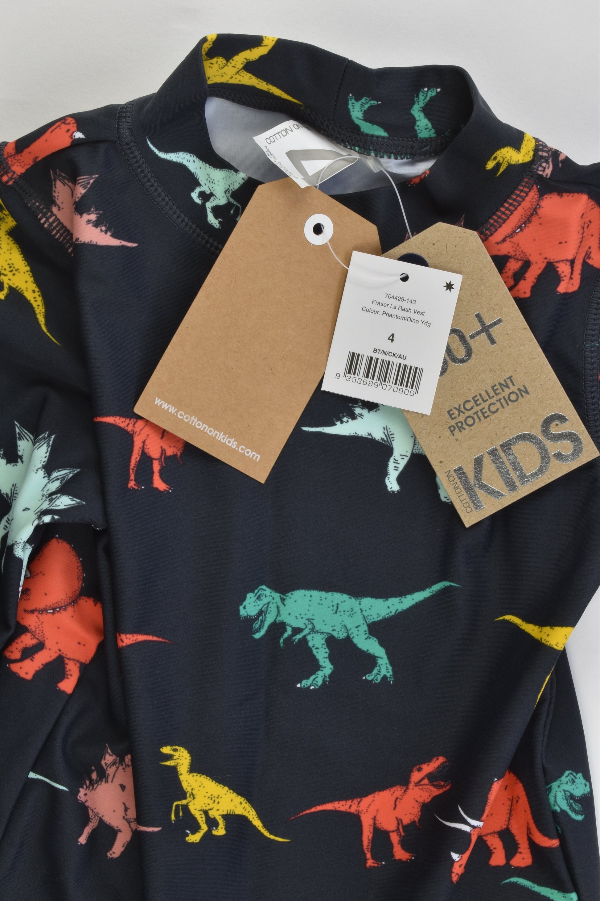 NEW Cotton On Kids Size 4 Dinosaur Rashie Top
