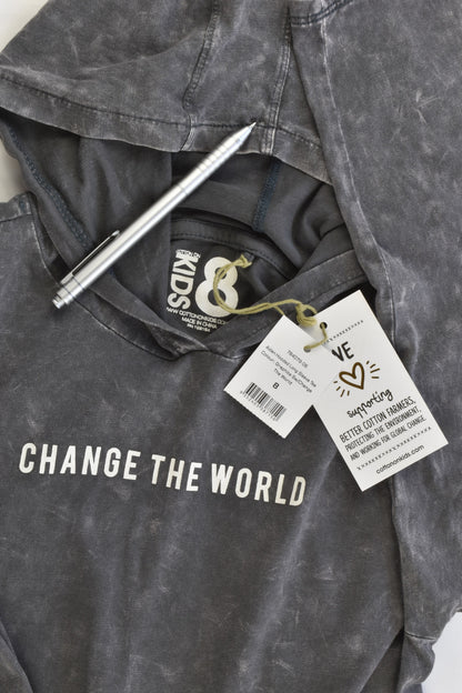 NEW Cotton On Kids Size 8 'Change The World' Hooded Top