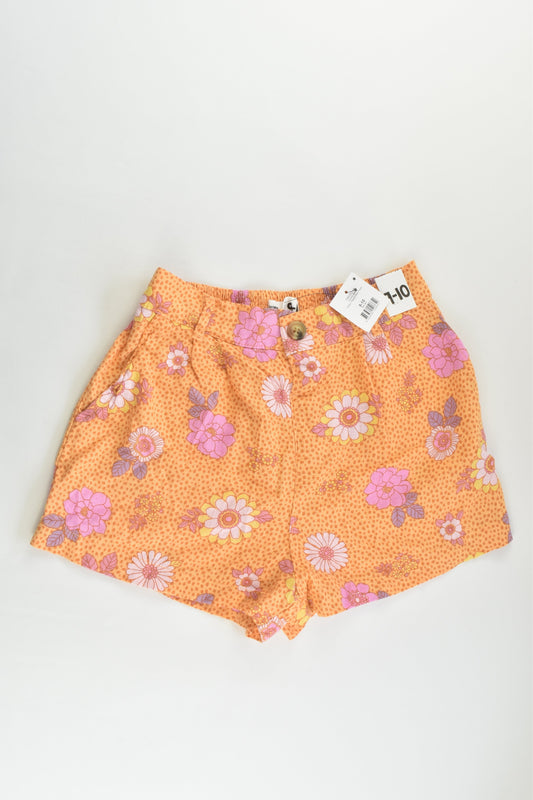 NEW Cotton On Kids Size 9-10 Viscose/Linen Floral Shorts