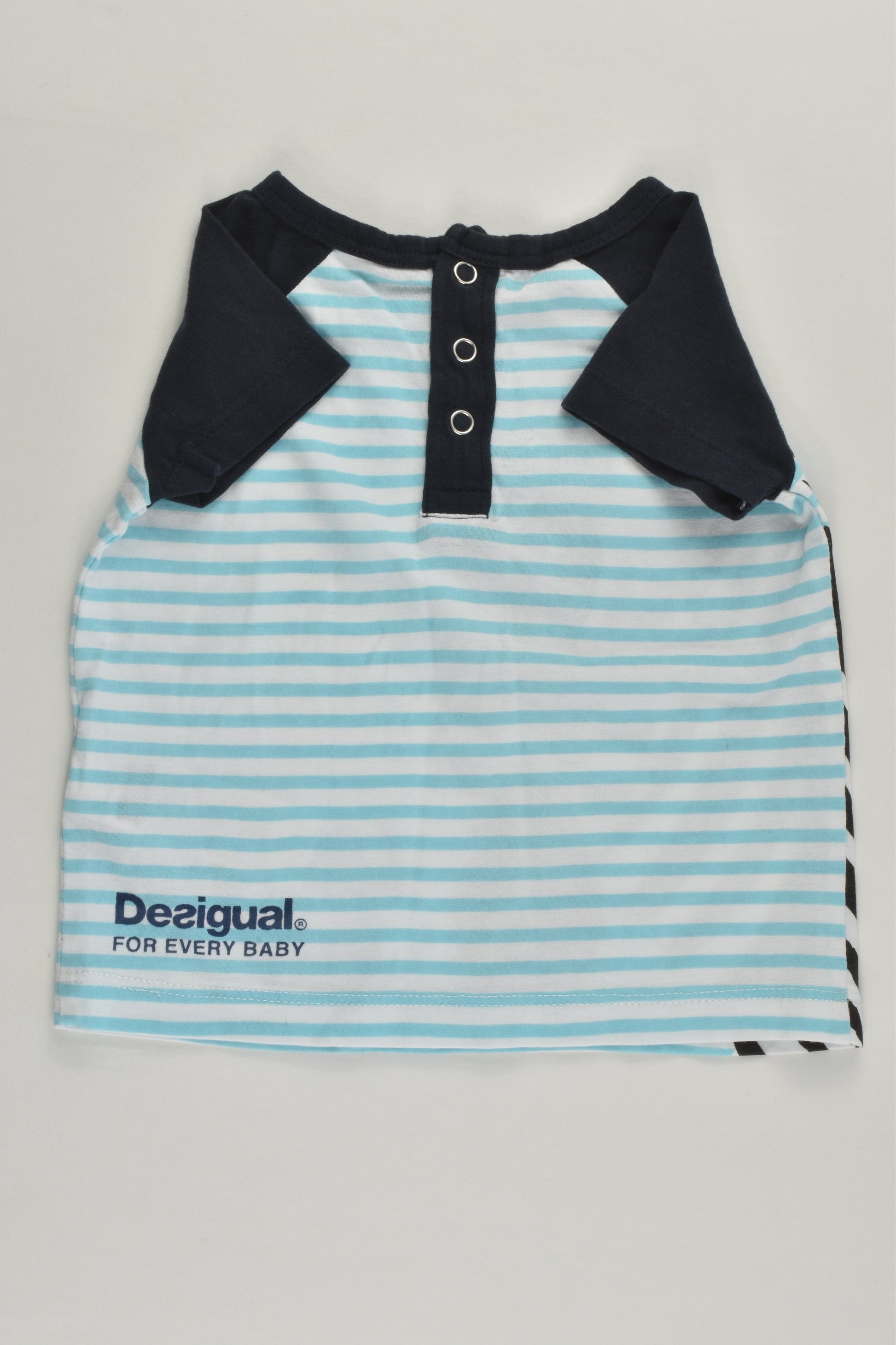 NEW Desigual (Spain) Size 000 (3 months, 62 cm) Zebra T-shirt