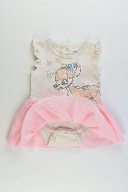 NEW Disney Baby Size 000 'Beautiful Bambi' Tulle Dress/Bodysuit