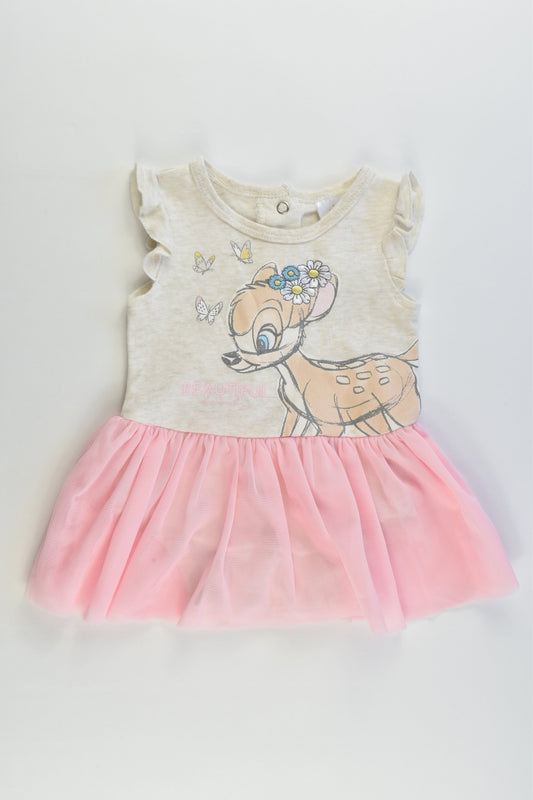 NEW Disney Baby Size 000 'Beautiful Bambi' Tulle Dress/Bodysuit