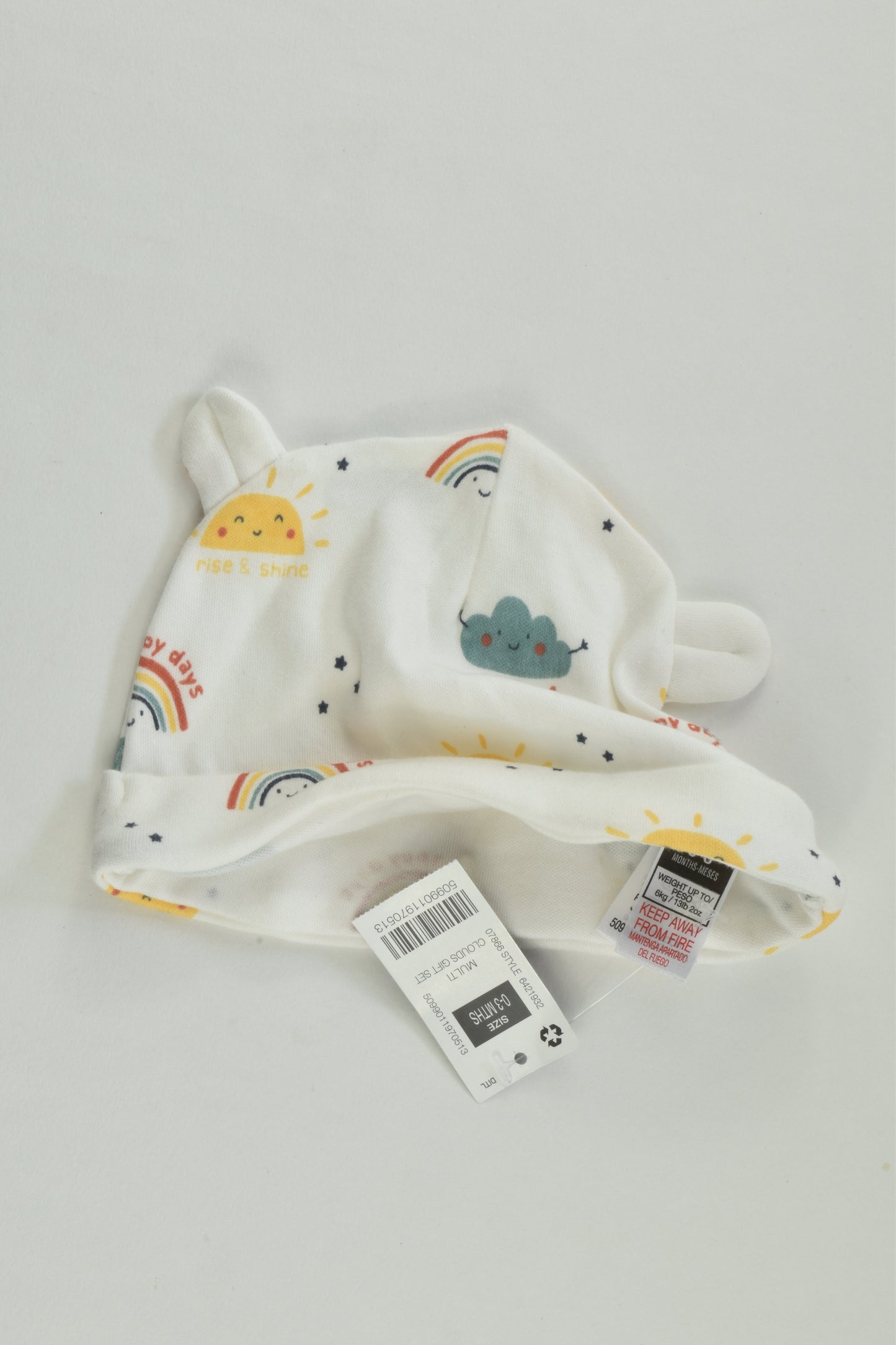 NEW Dunnes Size 000 (0-3 months) Rainbow Beanie