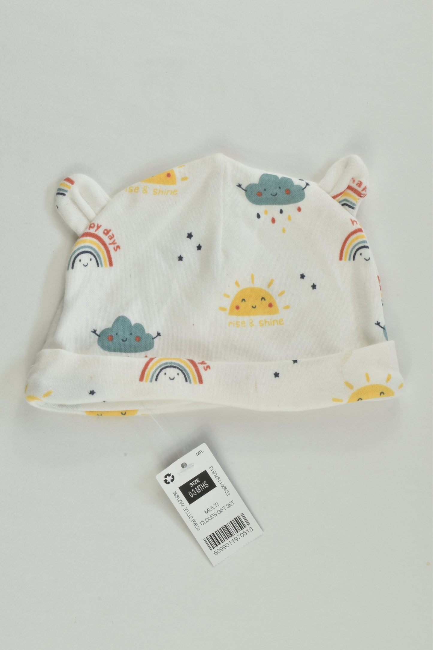 NEW Dunnes Size 000 (0-3 months) Rainbow Beanie