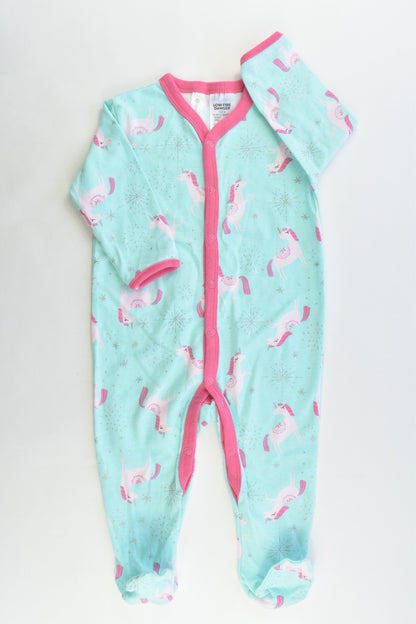 NEW Dymples Size 0 (12 months) Footed Unicorn Romper