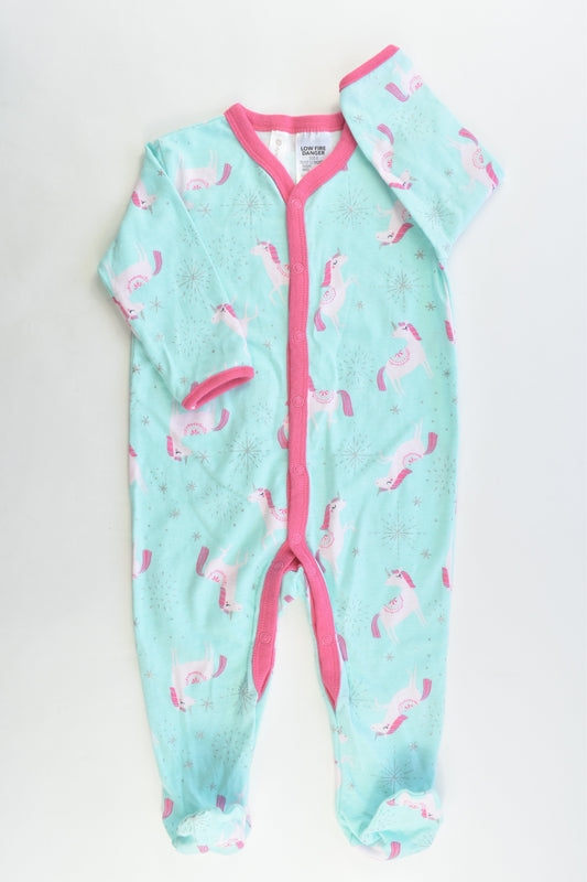 NEW Dymples Size 0 (12 months) Footed Unicorn Romper