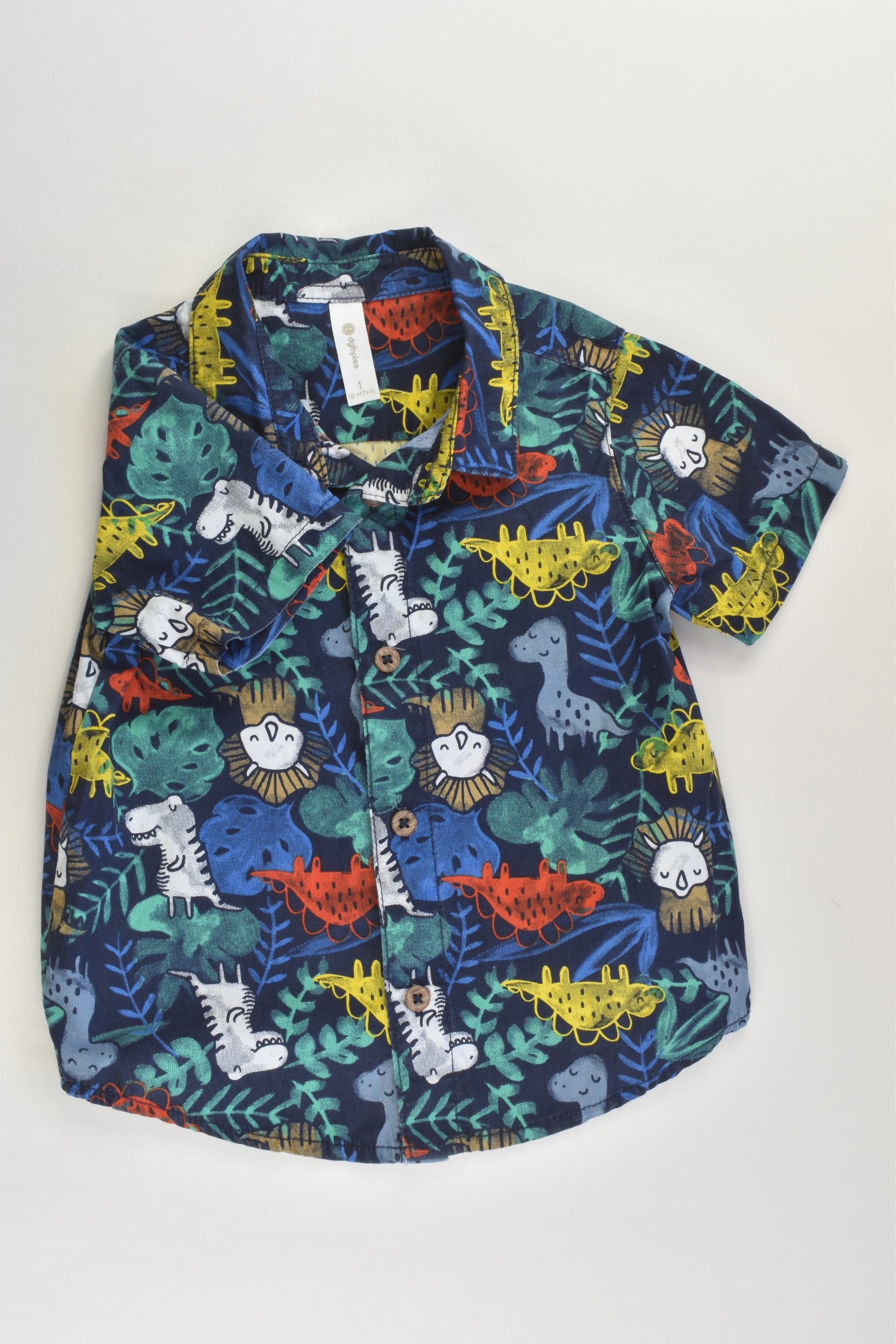 NEW Dymples Size 1 Animals Collared Shirt