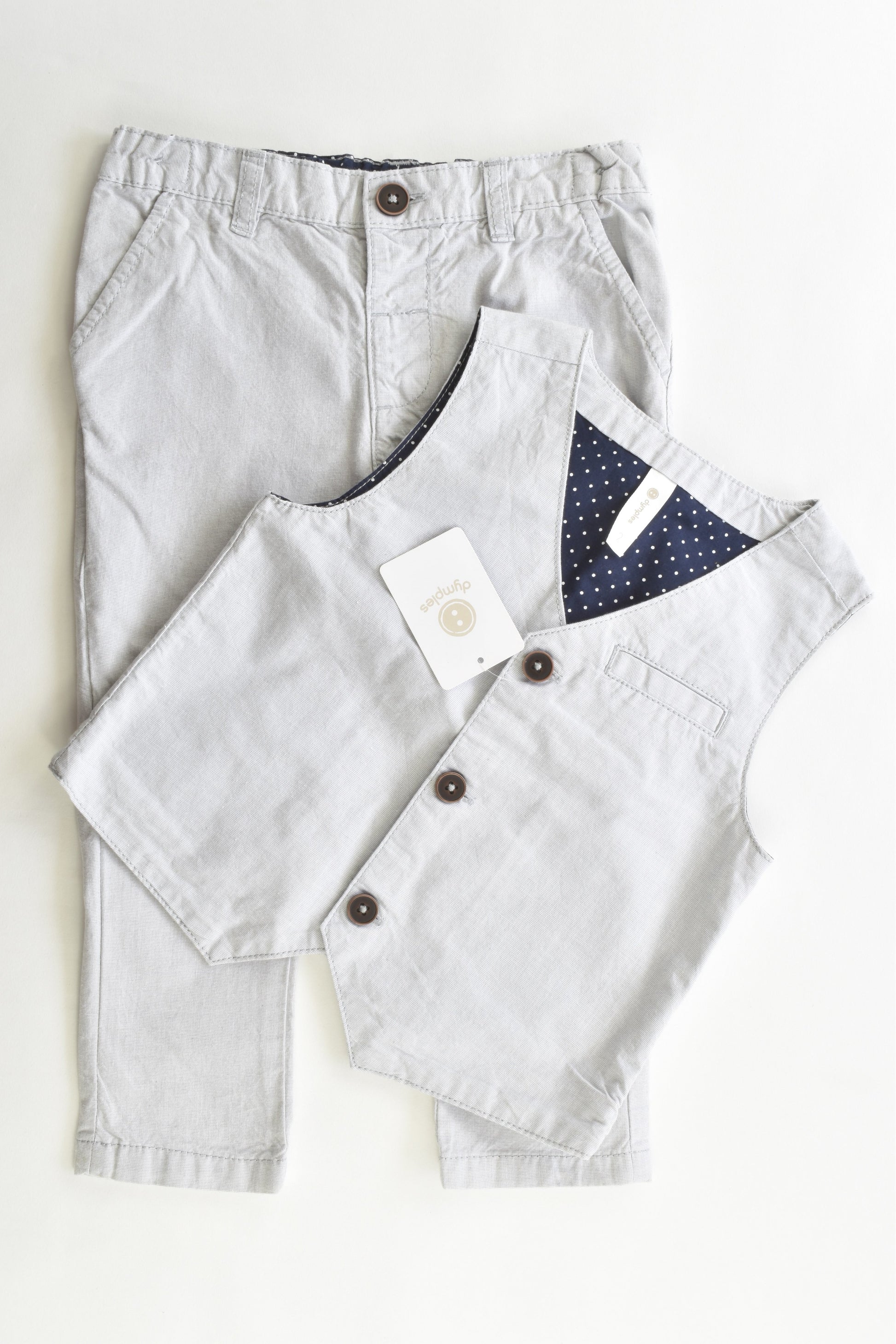 NEW Dymples Size 2 Vest and Pants