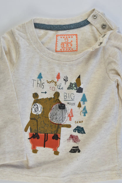 NEW Early Days Size 0 (74 cm) 'This Way To The Big Woods' Top