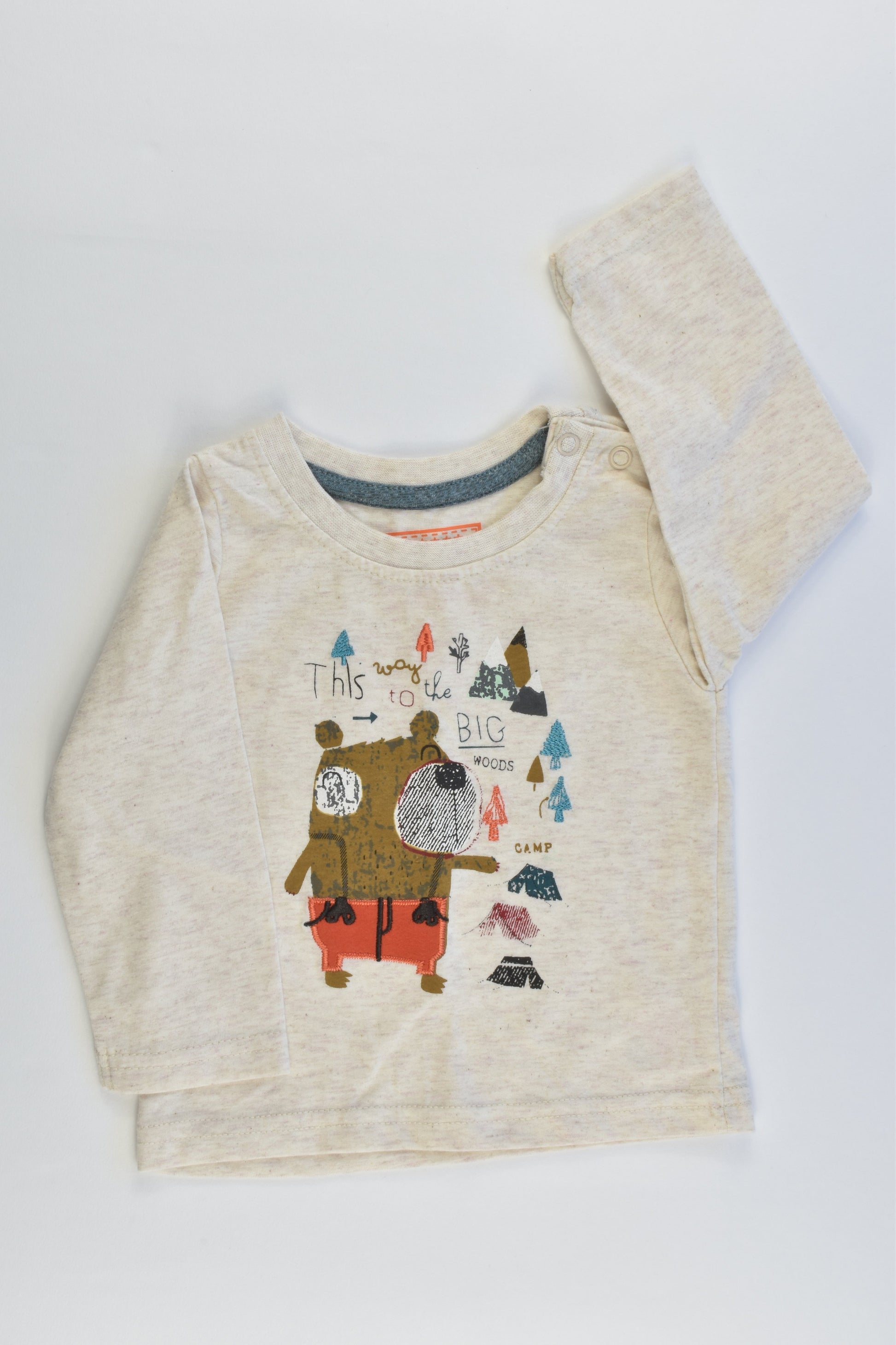 NEW Early Days Size 0 (74 cm) 'This Way To The Big Woods' Top