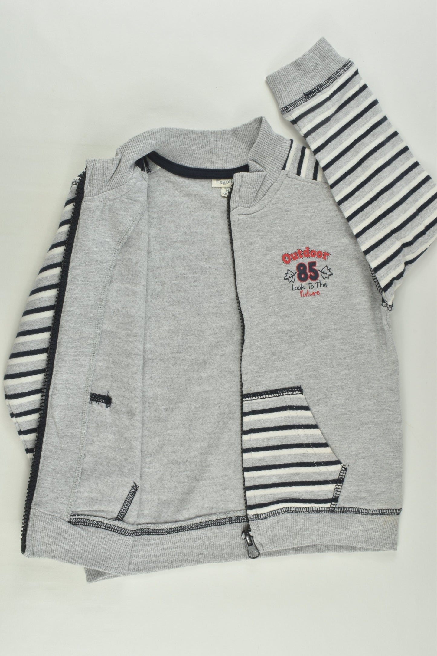 NEW Fagottino Size 2 (94 cm) 'Look To The Future' Zip Jumper