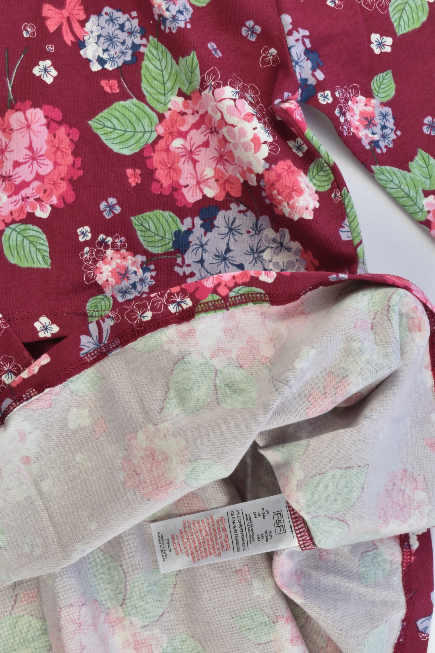 NEW F&F Size 2 (18-24 months, 92 cm) Floral Dress
