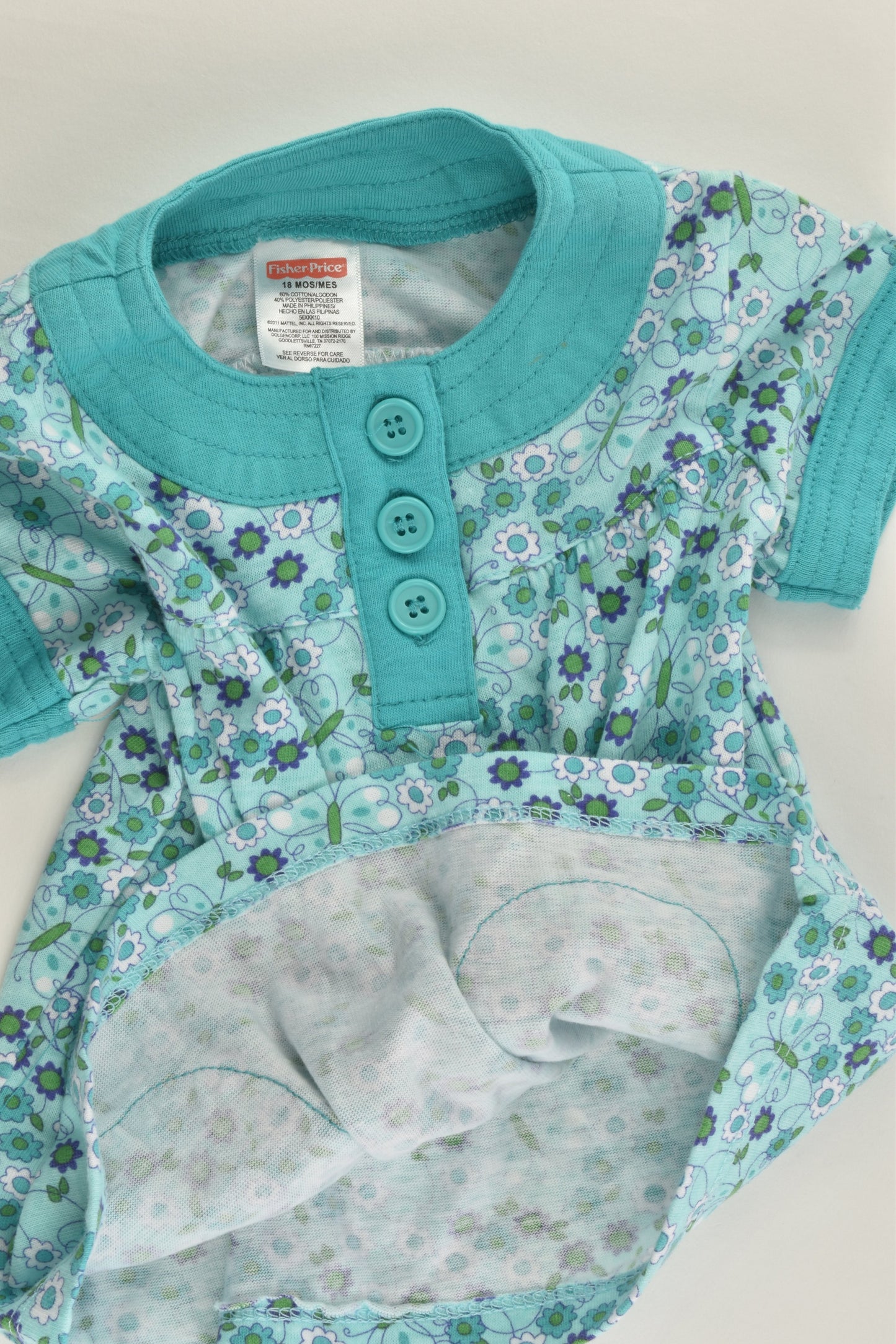 NEW Fisher Price Size 1 (18 months) Floral Blouse/Tunic