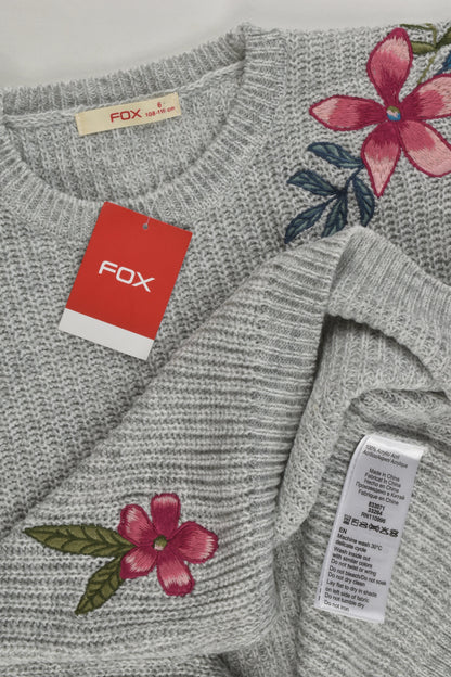 NEW Fox Size 6 (108-116 cm) Flowers and Butterfly Knit Jumper